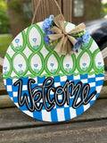 Custom Checkered Door Sign